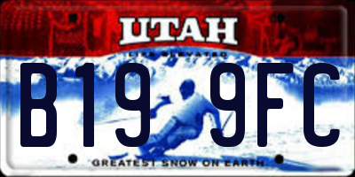 UT license plate B199FC