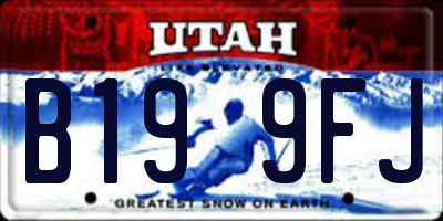 UT license plate B199FJ