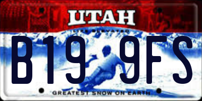 UT license plate B199FS