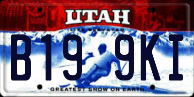 UT license plate B199KI