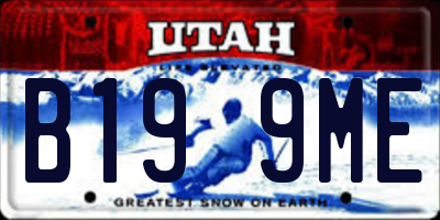UT license plate B199ME