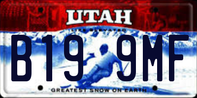 UT license plate B199MF