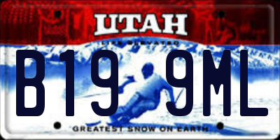 UT license plate B199ML