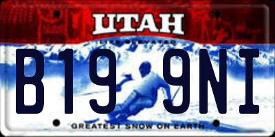 UT license plate B199NI