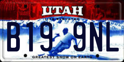 UT license plate B199NL