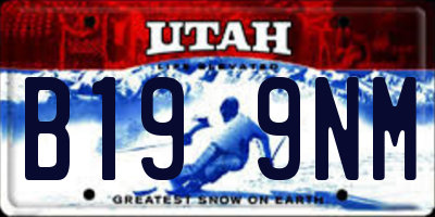 UT license plate B199NM