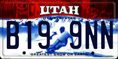 UT license plate B199NN