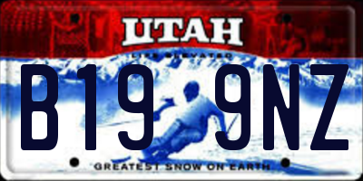 UT license plate B199NZ