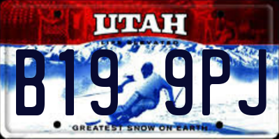 UT license plate B199PJ