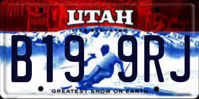 UT license plate B199RJ