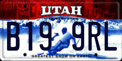 UT license plate B199RL
