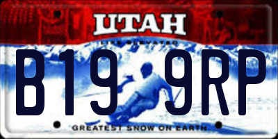 UT license plate B199RP