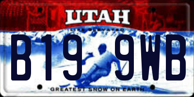 UT license plate B199WB