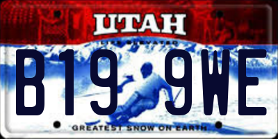 UT license plate B199WE