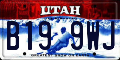 UT license plate B199WJ