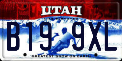 UT license plate B199XL