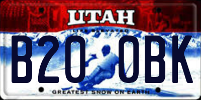 UT license plate B200BK