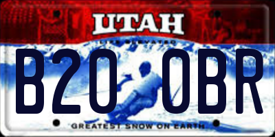 UT license plate B200BR