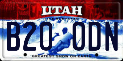 UT license plate B200DN