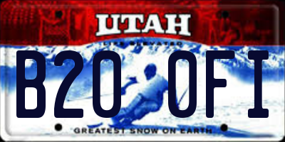 UT license plate B200FI