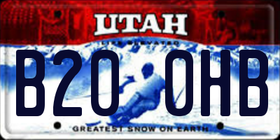 UT license plate B200HB
