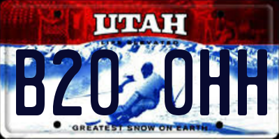 UT license plate B200HH