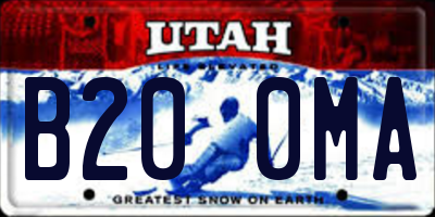 UT license plate B200MA