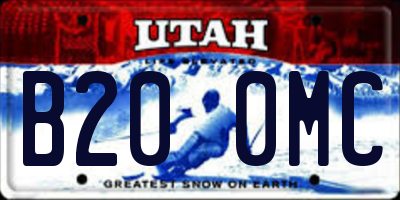 UT license plate B200MC