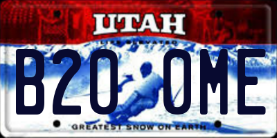 UT license plate B200ME
