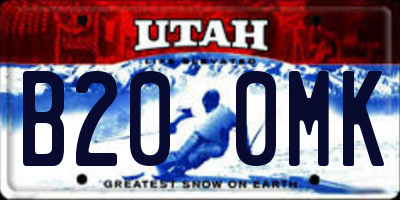 UT license plate B200MK