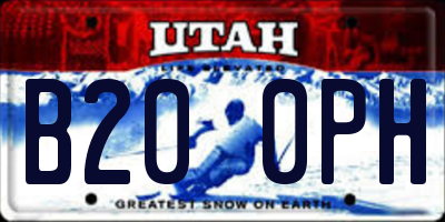 UT license plate B200PH