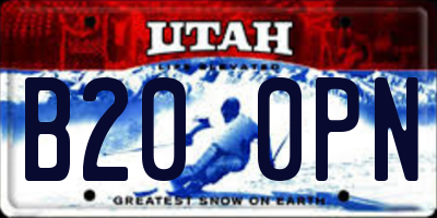 UT license plate B200PN