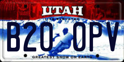 UT license plate B200PV