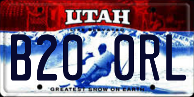 UT license plate B200RL