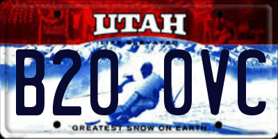 UT license plate B200VC