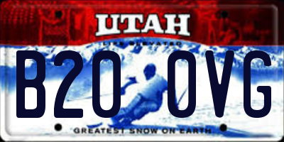 UT license plate B200VG