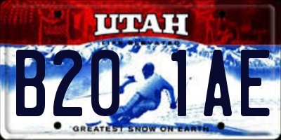 UT license plate B201AE