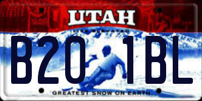UT license plate B201BL