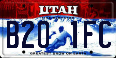 UT license plate B201FC