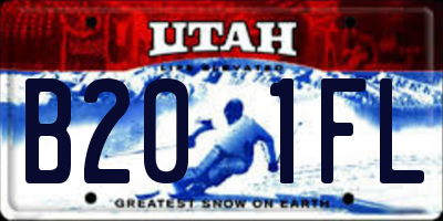 UT license plate B201FL