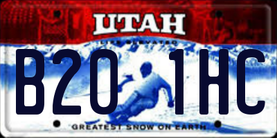 UT license plate B201HC