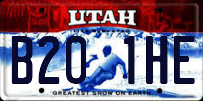 UT license plate B201HE