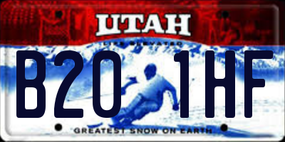 UT license plate B201HF