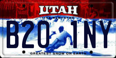 UT license plate B201NY
