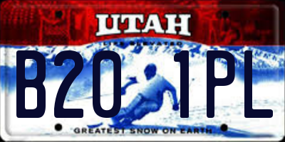 UT license plate B201PL