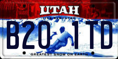 UT license plate B201TD
