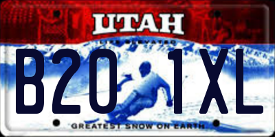 UT license plate B201XL
