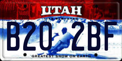 UT license plate B202BF