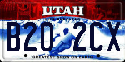 UT license plate B202CX