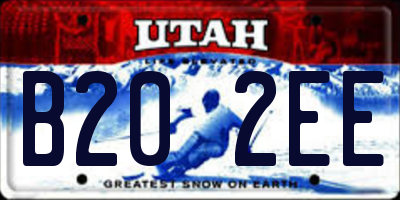 UT license plate B202EE